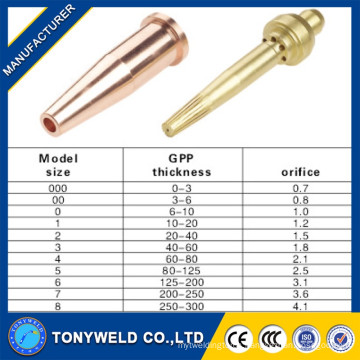 GPP Victor Type acetylene oxygen cutting torch nozzle